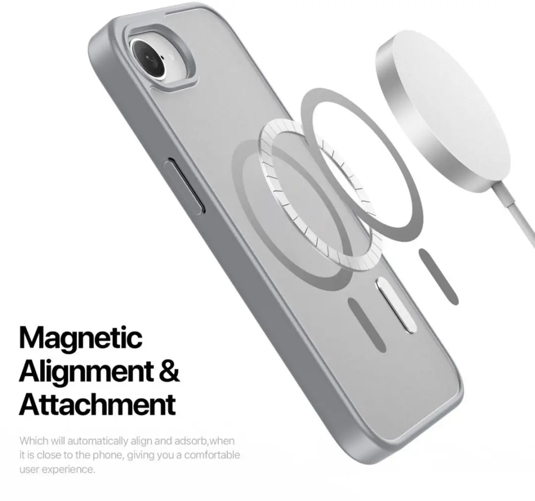 Dux Ducis Yind iPhone 16e Hoesje - Grijs - MagSafe