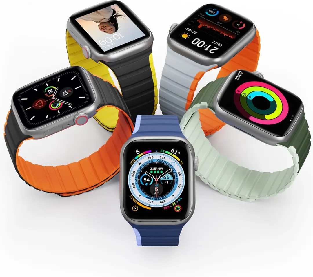 Dux Ducis Magnetische Band voor Apple Watch - 42/44/45/49mm - Zwart/Geel
