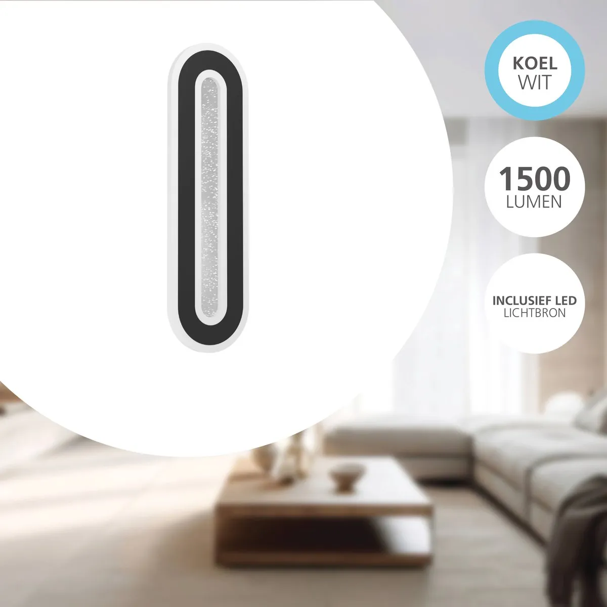 Eglo Macchioni Wandlamp 40cm - Zwart/Wit