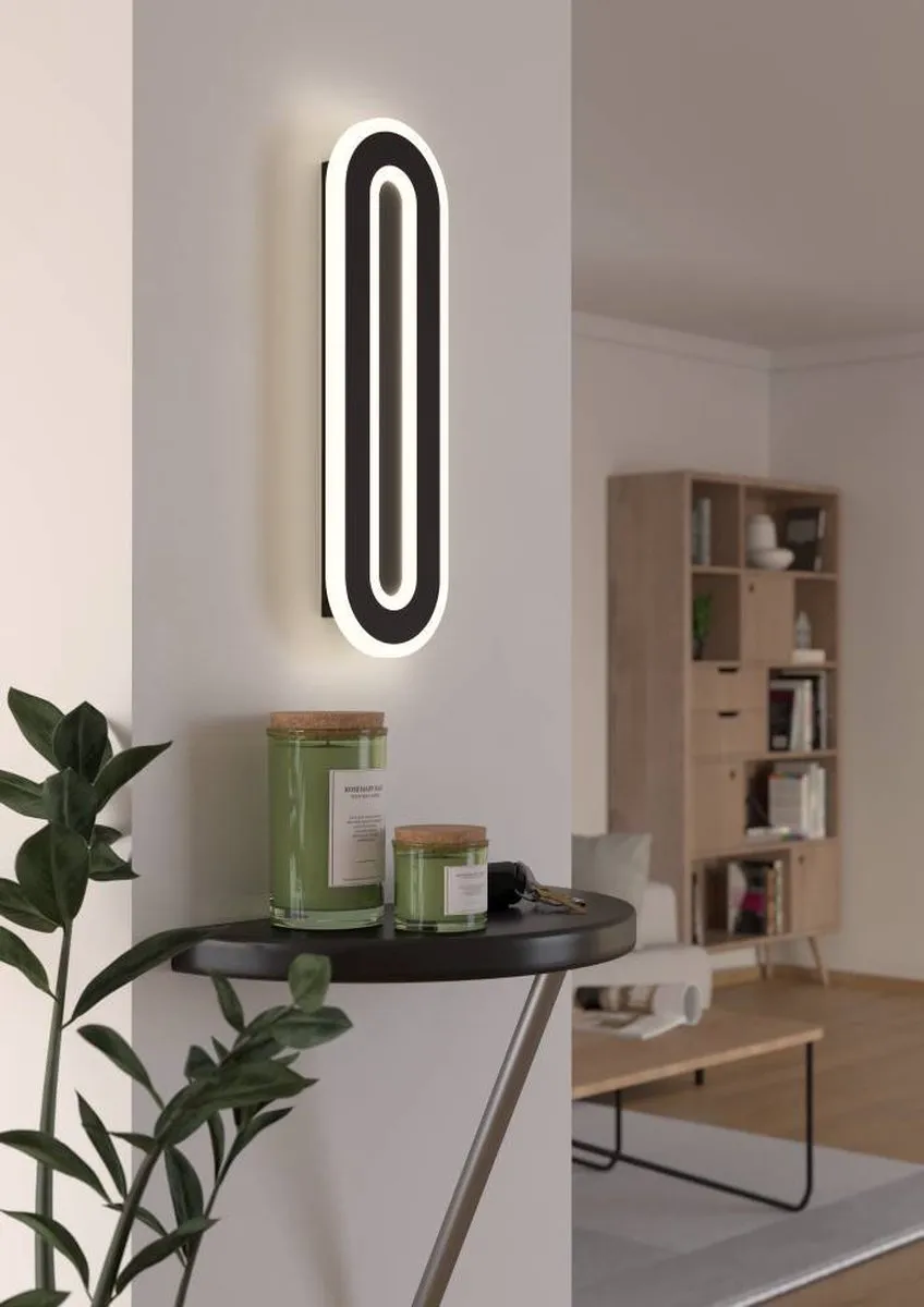 Eglo Macchioni Wandlamp 40cm - Zwart/Wit