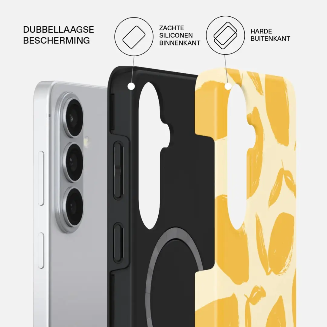Burga Tough MagSafe Hoesje - Geel - Samsung Galaxy S26 Plus