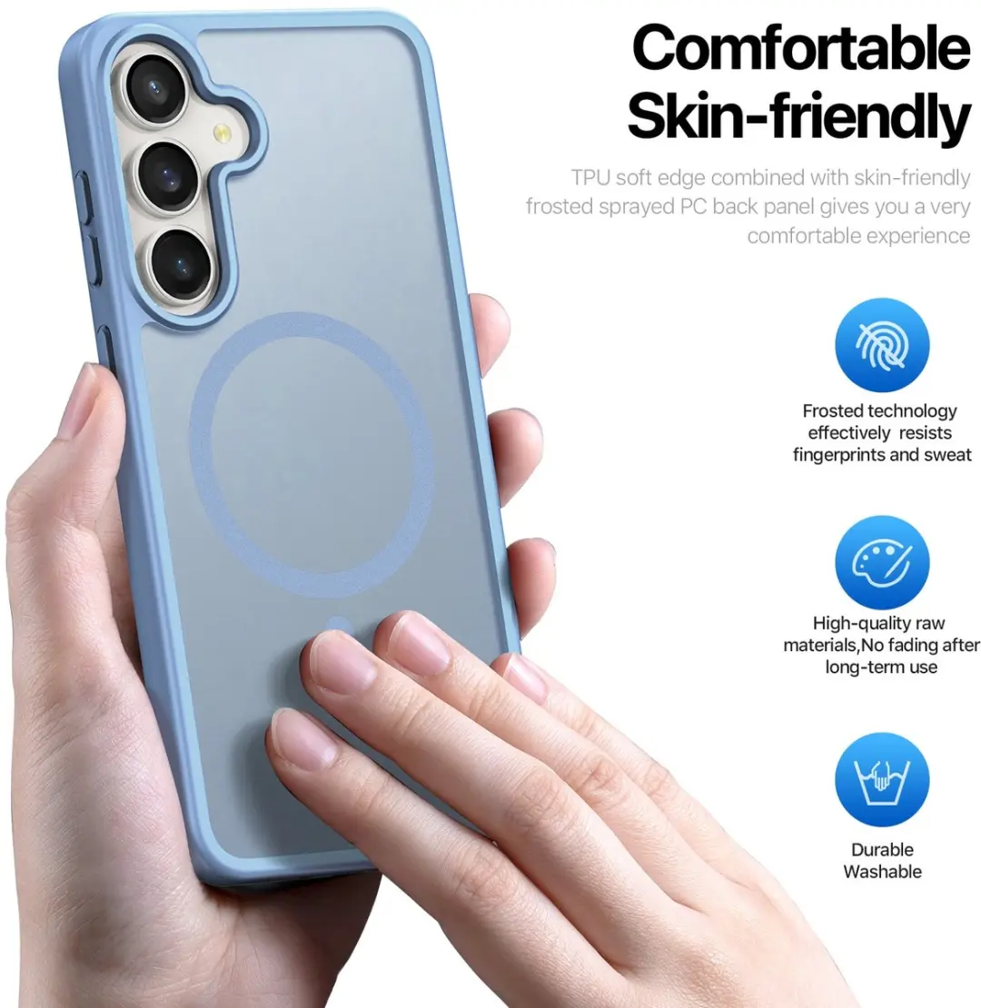 Dux Ducis Yind Series Hoesje Samsung Galaxy S25 FE - Transparant Blauw - MagSafe