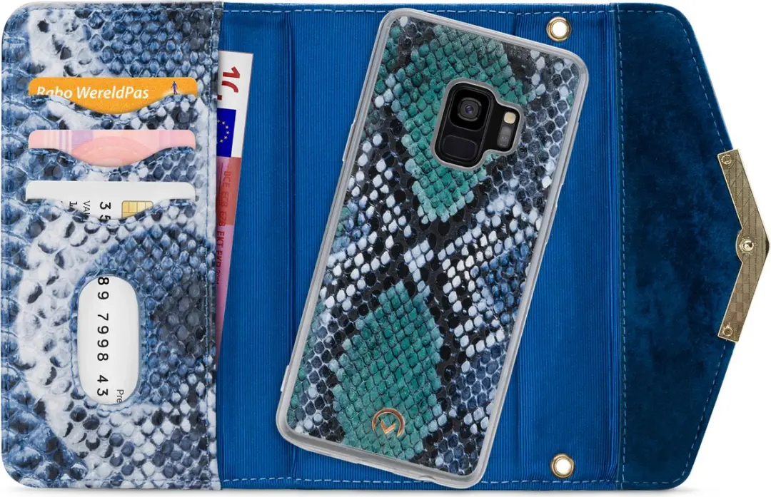 Mobilize Velvet Clutch Samsung Galaxy S9 - Royal Blue - 4 Pasjes