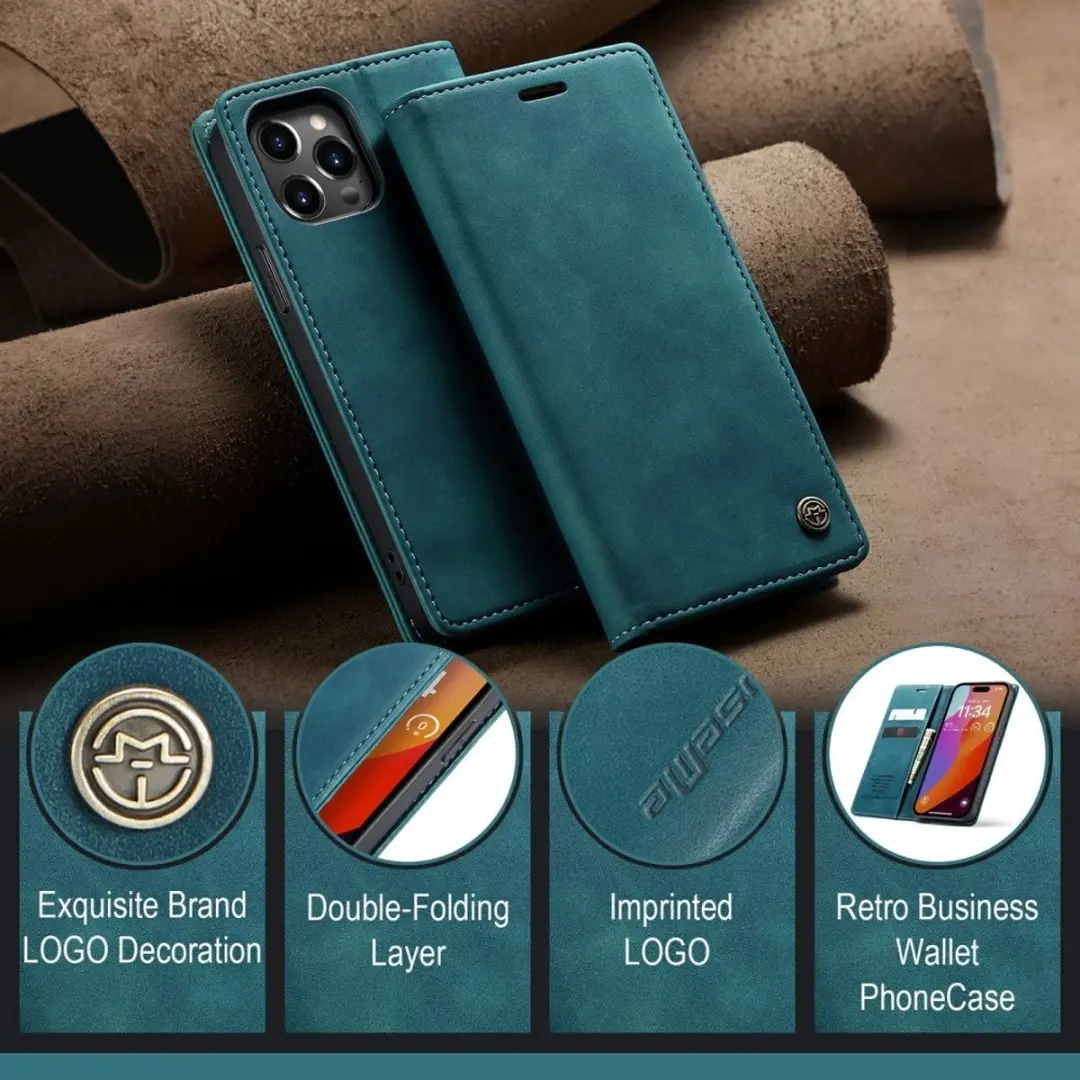CaseMe 013 Book Case iPhone 16 Pro Max - Blauw