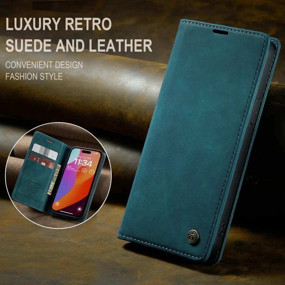 CaseMe 013 Book Case iPhone 16 Pro Max - Blauw