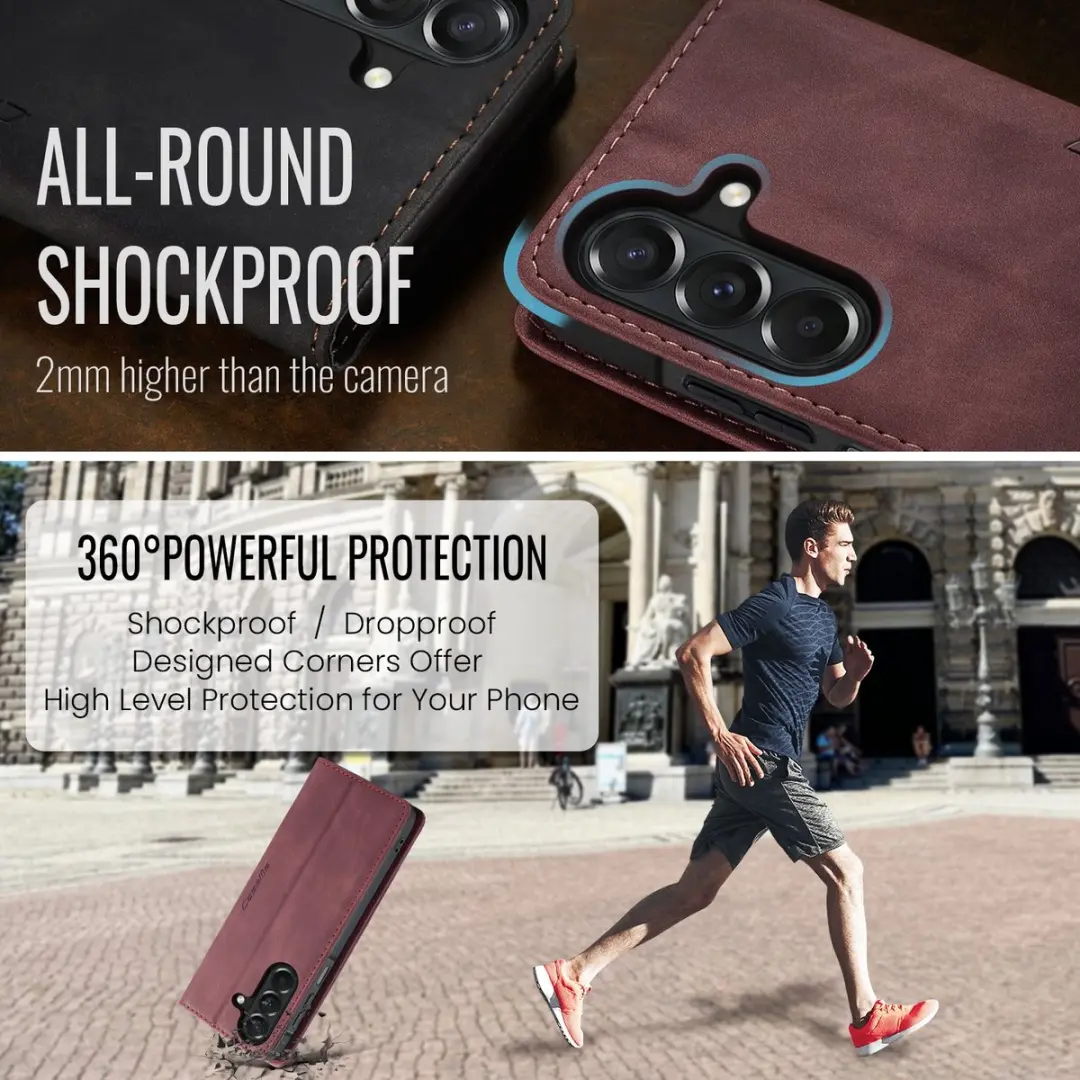 Caseme 013 Book Case Hoesje Samsung Galaxy A27 - Bordeaux - afbeelding 6 van 6