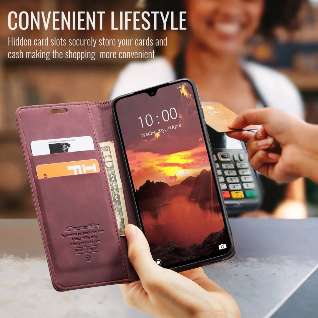 Caseme 013 Book Case Hoesje Samsung Galaxy A27 - Bordeaux