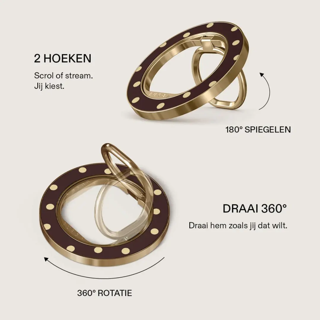 Burga Magnetic Ringholder Gold - Telefoonbutton - Sorry Busy