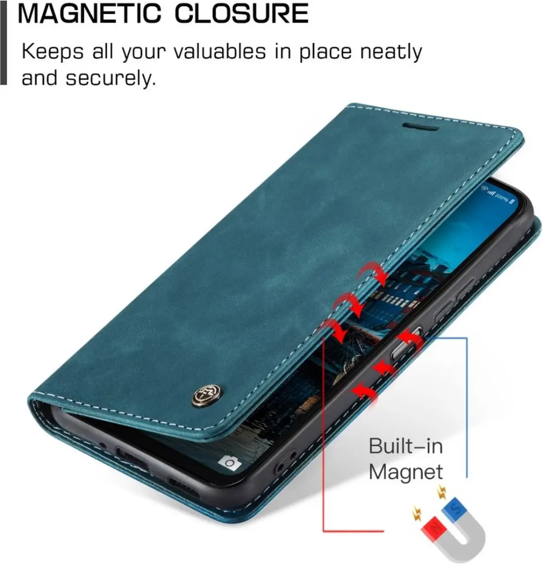 Caseme 013 Book Case Hoesje - Samsung Galaxy A26 - Blauw - 2 Pasjes