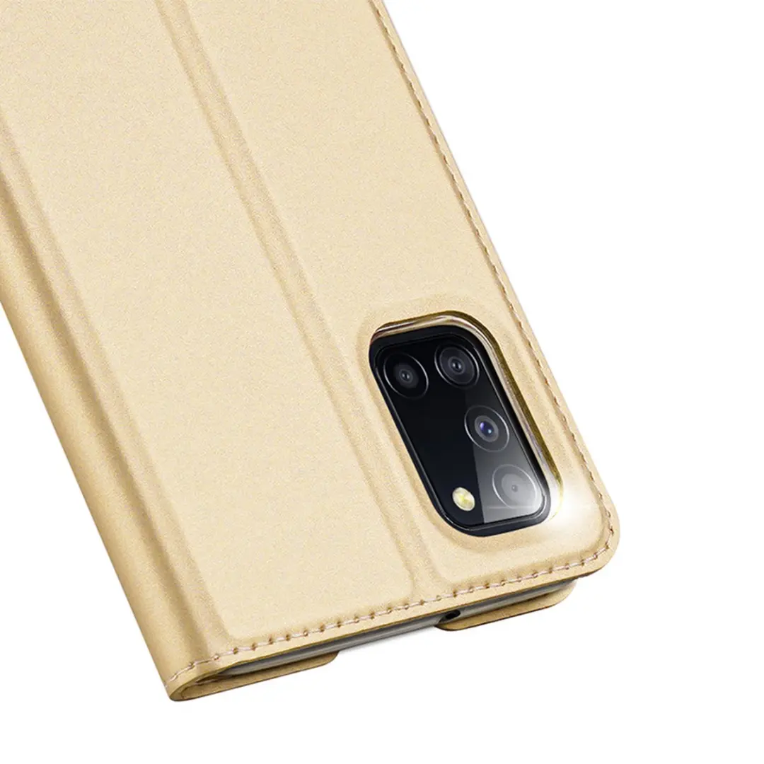 Dux Ducis Pro Series Slim Wallet Hoes - Samsung Galaxy A31 - Goud