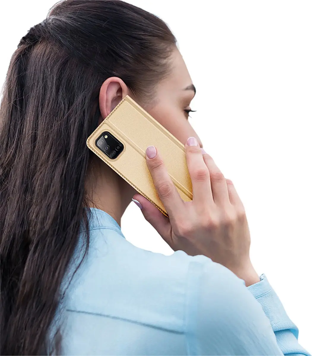 Dux Ducis Pro Series Slim Wallet Hoes - Samsung Galaxy A31 - Goud