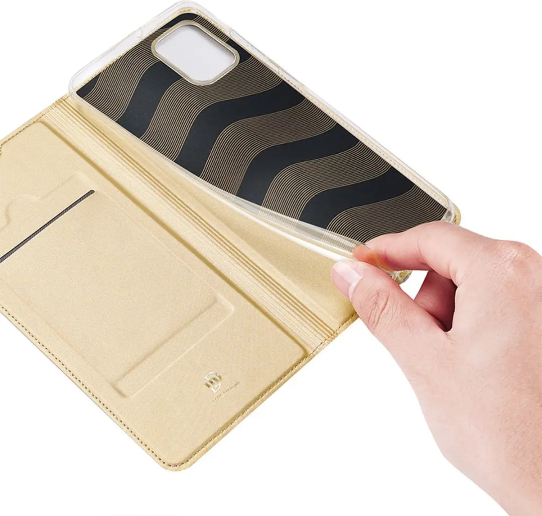 Dux Ducis Pro Series Slim Wallet Hoes - Samsung Galaxy A31 - Goud - afbeelding 6 van 6