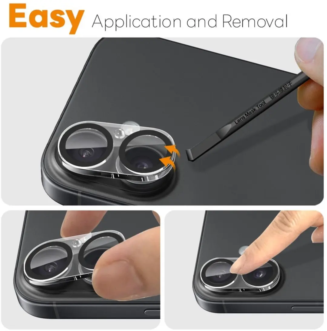 NORTHJO iPhone 17 Camera Lens Protector 9H Glas - Transparant