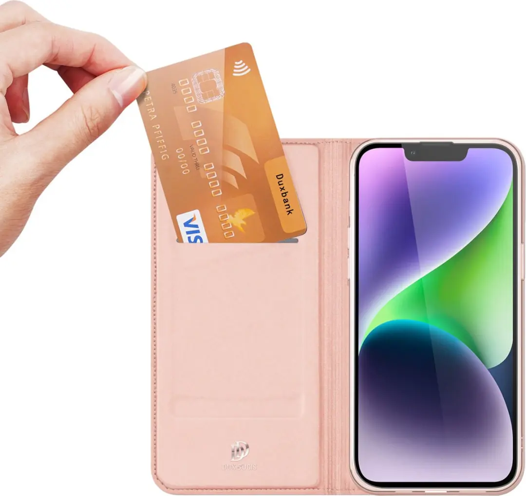 Dux Ducis Folio Pro Book Case iPhone 15 Plus - Rose Goud