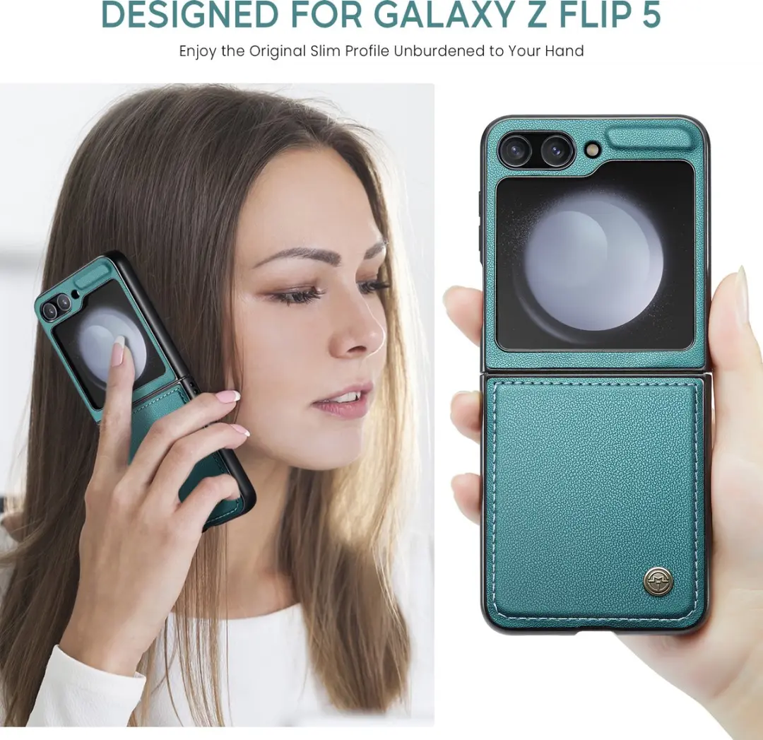 Caseme Basic Flip Case Samsung Galaxy Z Flip 5 - Groen