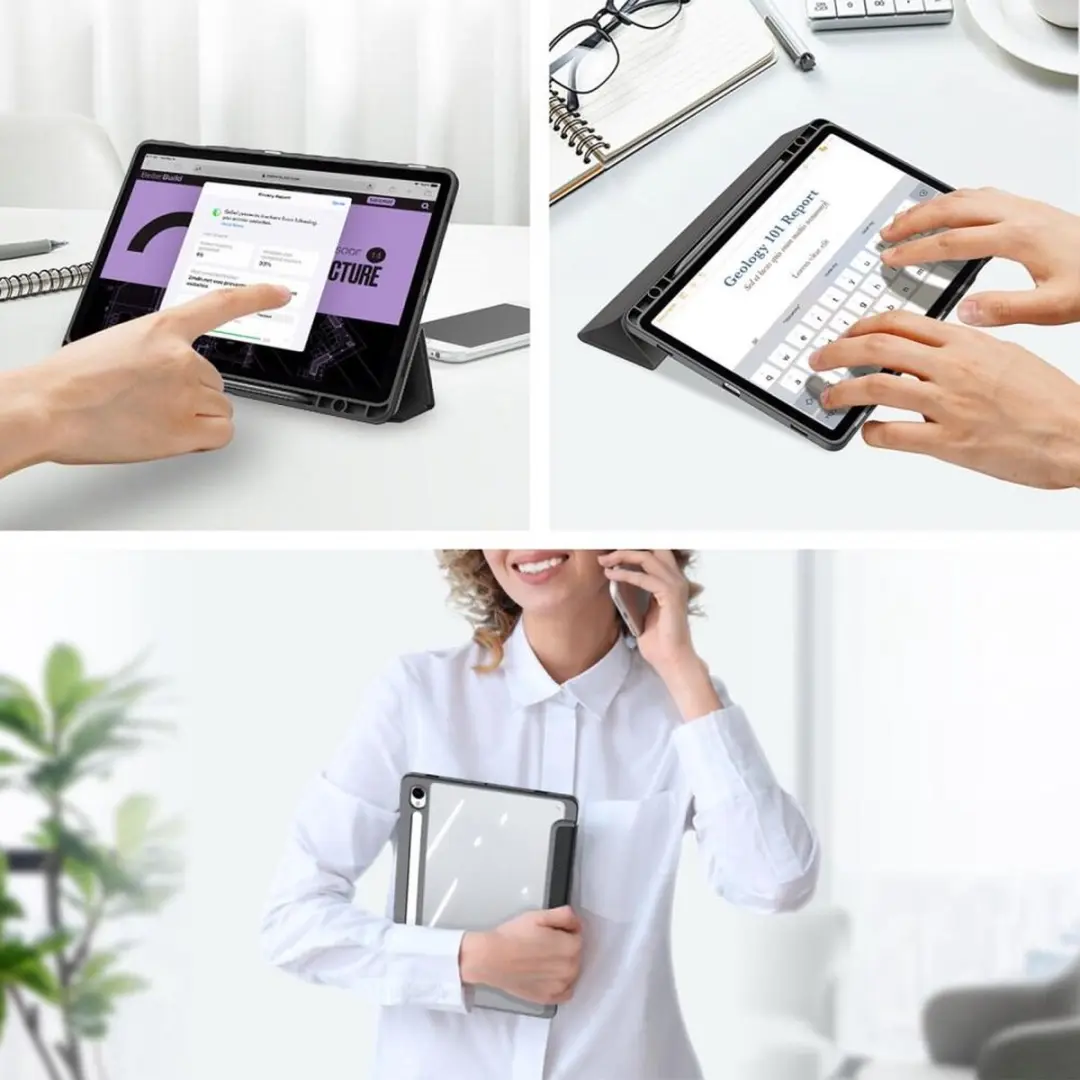 Dux Ducis Toby Series FOLIO-TOBY-BK-X510 Tablethoes - Samsung Galaxy Tab S9/S9 FE - Zwart