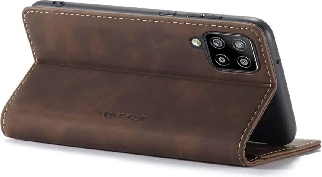 Caseme Retro Boekmodel Hoesje 6574 - Samsung Galaxy A42 - 2 Stuks - Donkerbruin - afbeelding 6 van 6