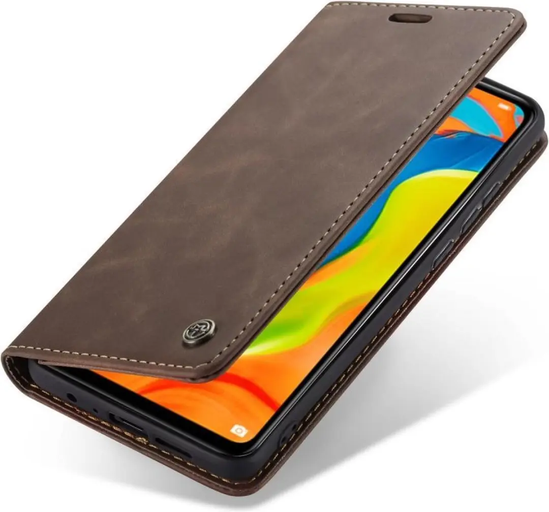 Caseme Book Case P30L87956402 - Huawei P30 Lite Hoesje - 2 Pasjes - Donkerbruin