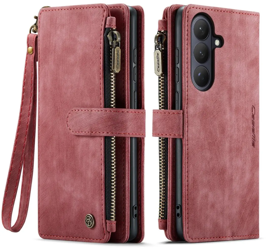 Caseme C30 Book Case Hoesje Samsung Galaxy S26 - Rood - 10 Pasjes