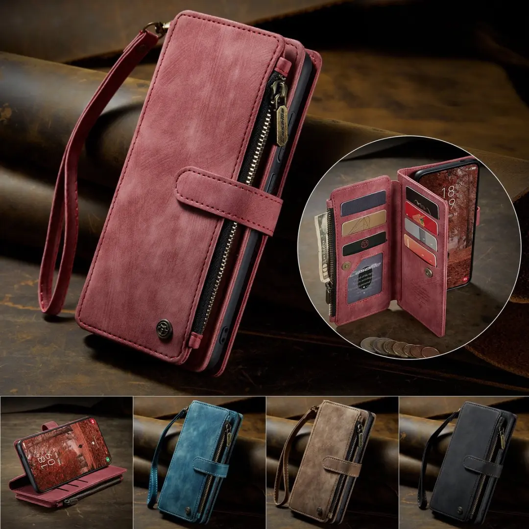 Caseme C30 Book Case Hoesje Samsung Galaxy S26 - Rood - 10 Pasjes