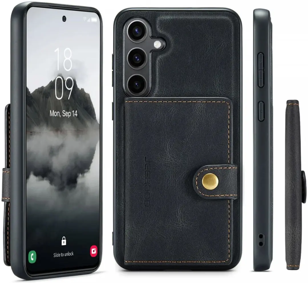 Caseme Hoesje Samsung Galaxy S24 Plus - Pasjeshouder Zwart