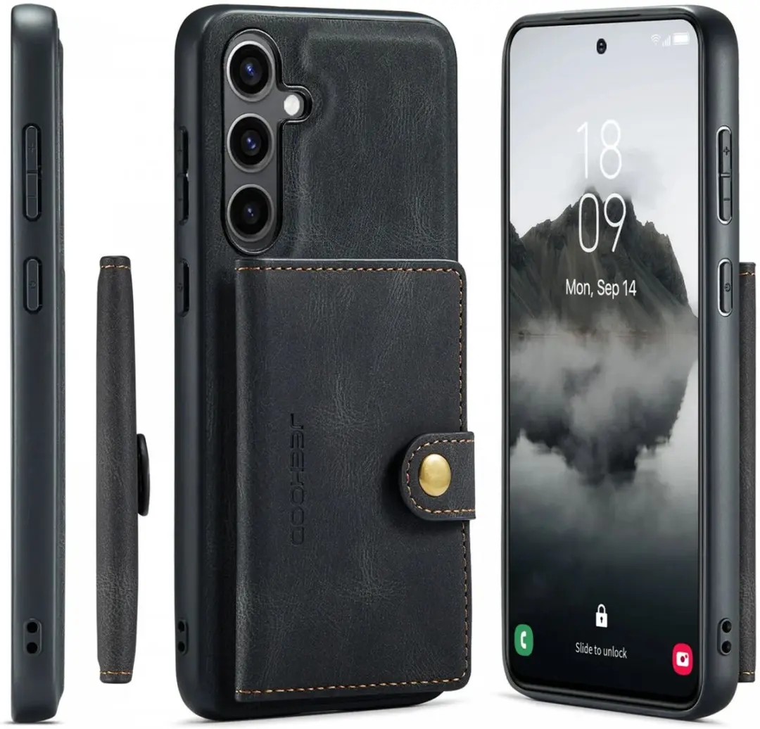 Caseme Hoesje Samsung Galaxy S24 Plus - Pasjeshouder Zwart