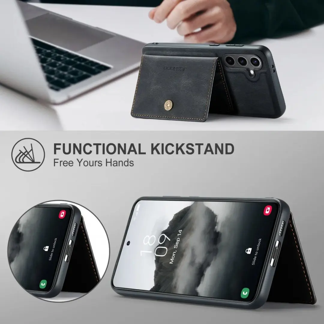 Caseme Hoesje Samsung Galaxy S24 Plus - Pasjeshouder Zwart