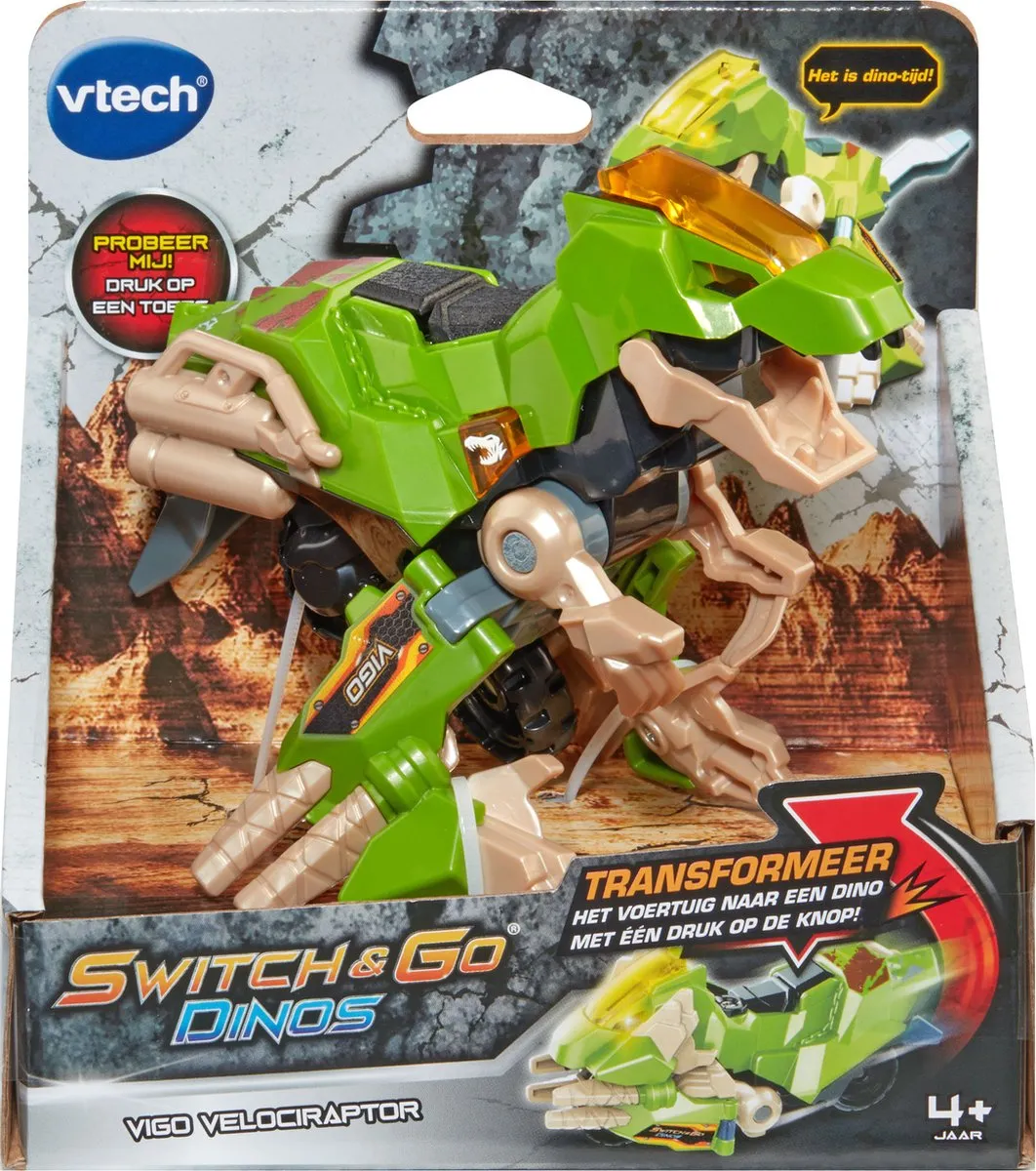 Vtech S&G Dino's 1 Click Vigo Velociraptor - Multicolor