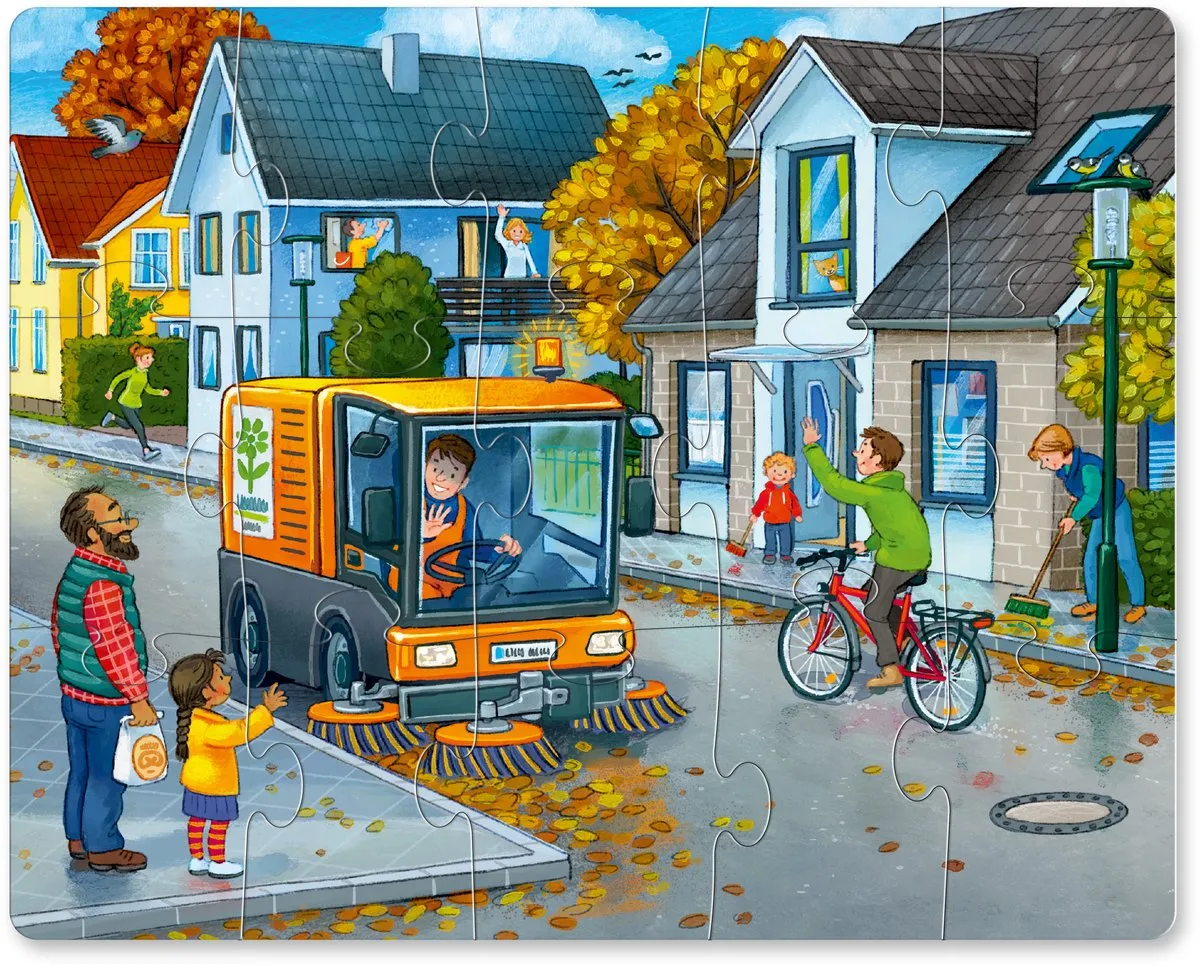 Haba Legpuzzel In De Stad Karton 12 Stuks - Multicolor