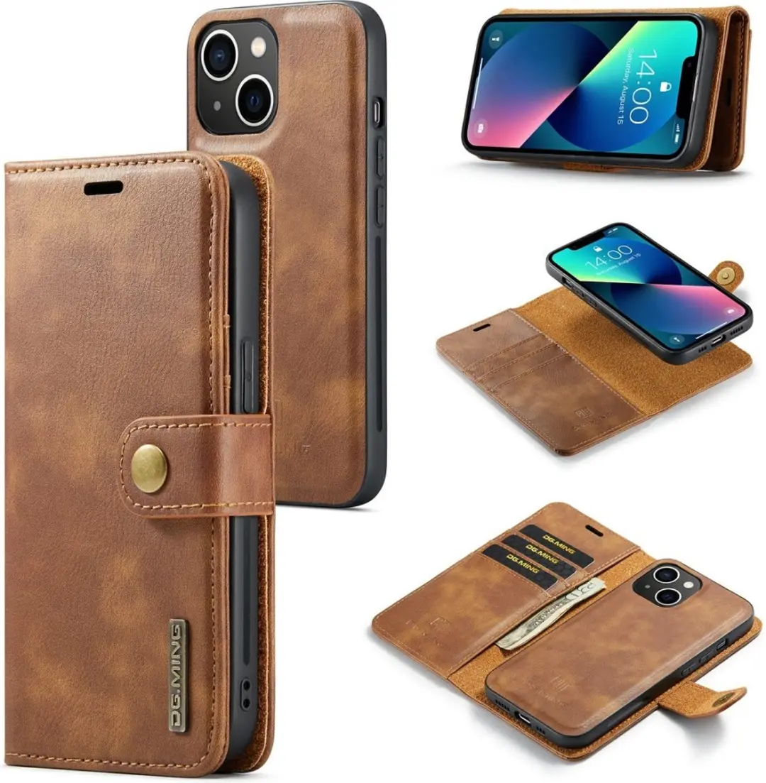 DG.MING iPhone 15 Hoesje 2-in-1 Book Case