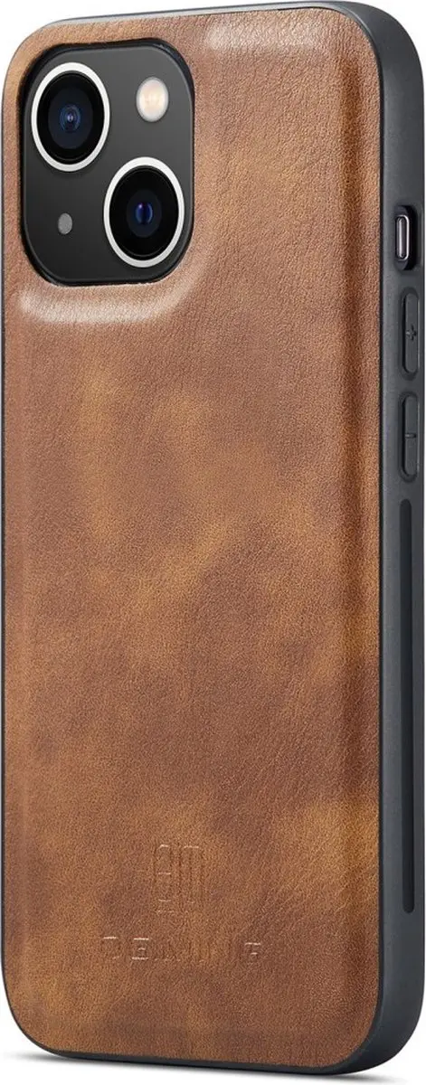 DG.MING iPhone 15 Hoesje 2-in-1 Book Case - Bruin
