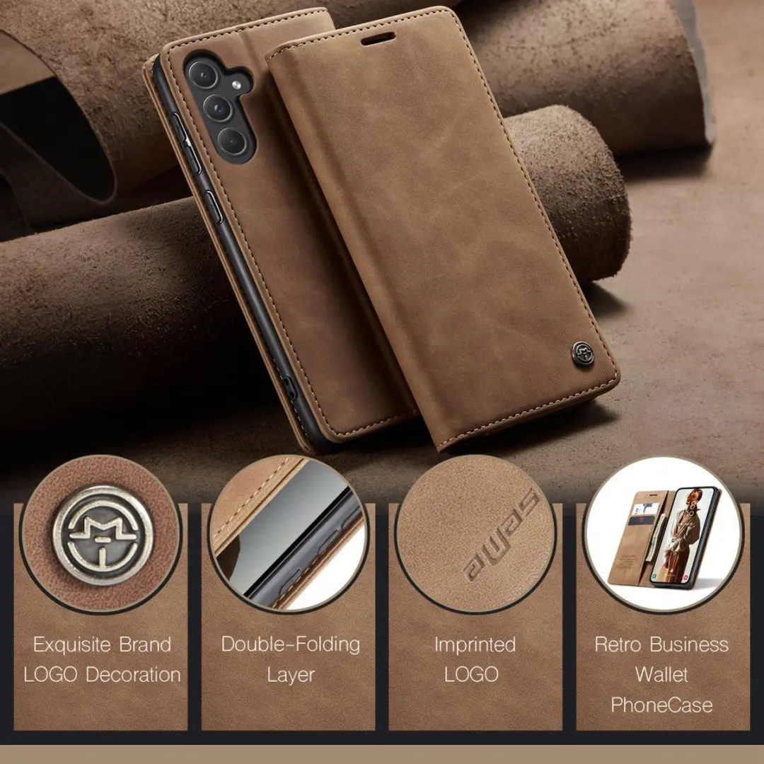 Caseme Book Case Samsung Galaxy A55 - Bruin