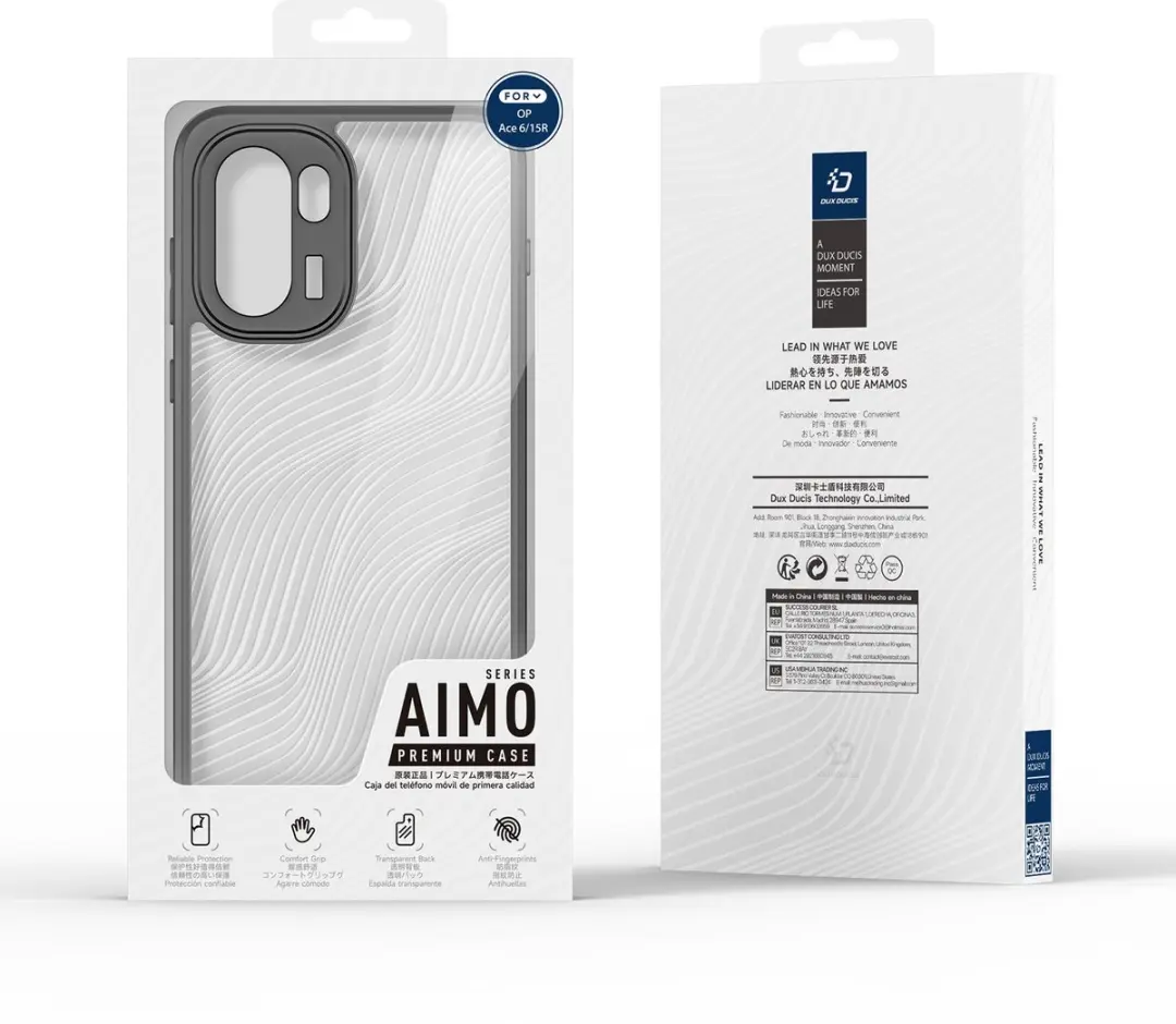 Dux Ducis Aimo Series Hoesje OnePlus 15R - Transparant Zwart