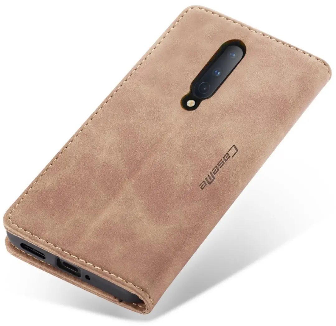 Caseme Book Case OnePlus 8 - 2 Pasjes - Bruin