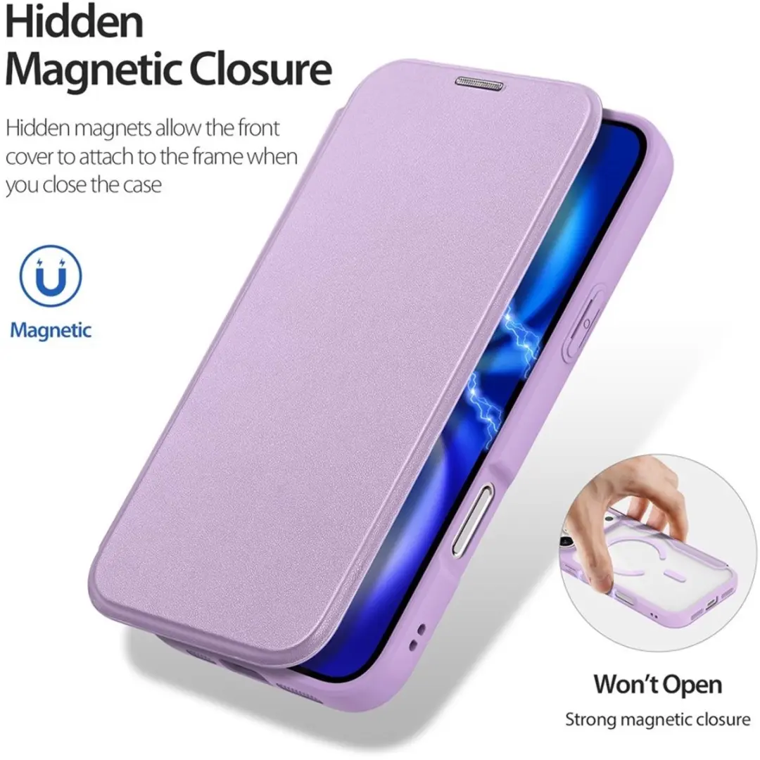 Dux Ducis iPhone 17 Pro Max Hoesje Book Case MagSafe - Lavendel