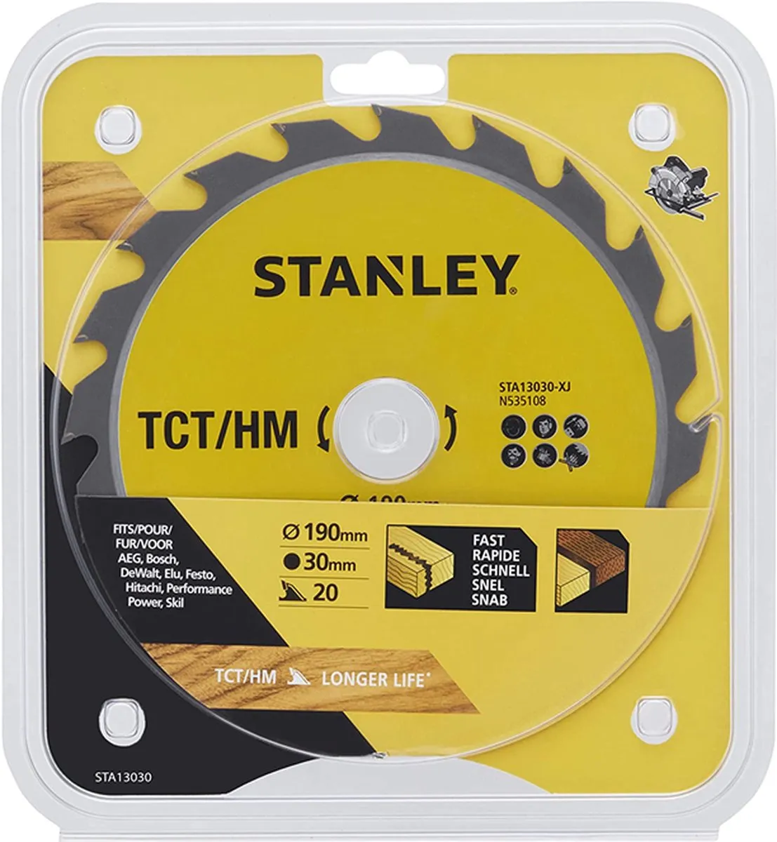 Stanley Cirkelzaagblad STA13030-XJ 190x30mm