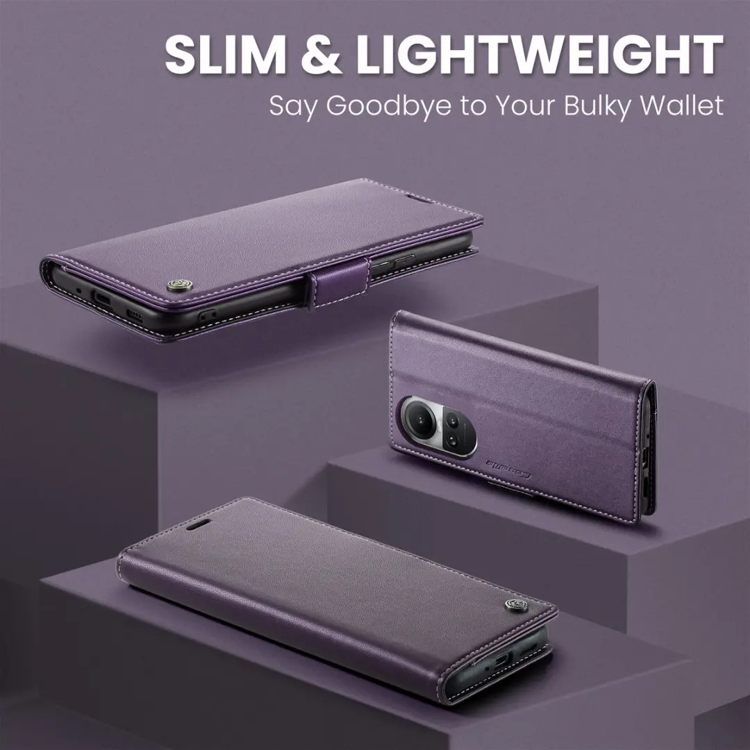 CaseMe Wallet Case OPPO Reno 10 Pro - Paars - afbeelding 6 van 6
