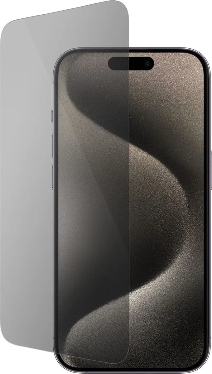Mobiparts Privacy Screenprotector iPhone 15 Pro - Gehard Glas