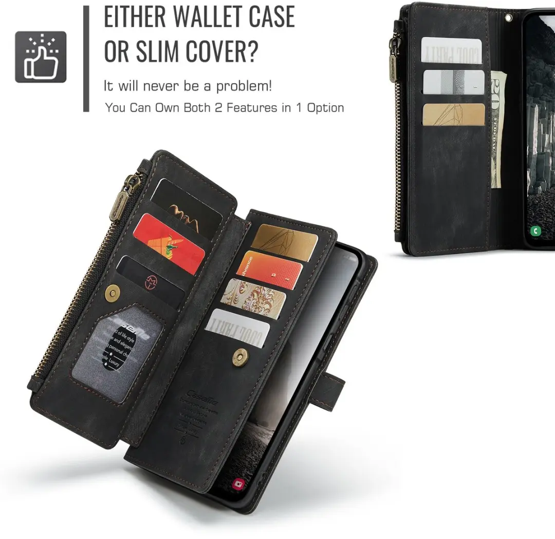 Caseme C30 Book Case Hoesje Samsung Galaxy A37 - Zwart