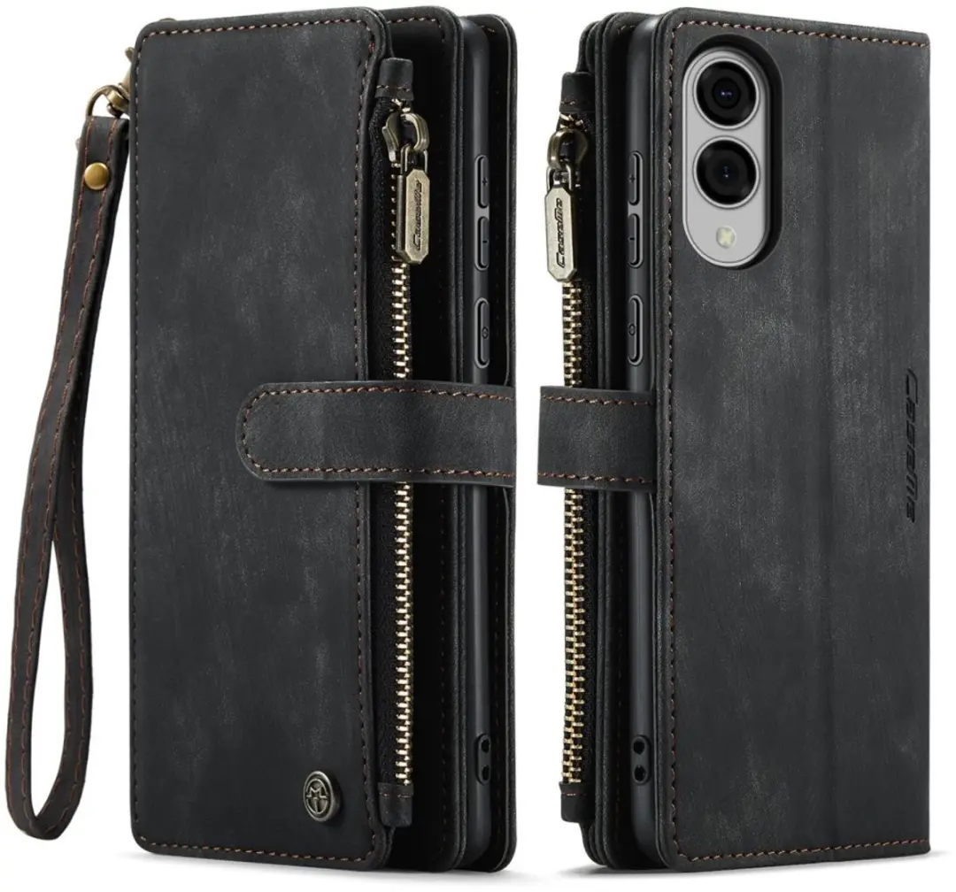 Caseme C30 Book Case Hoesje Samsung Galaxy S25 Edge - 10 Pasjes - Zwart