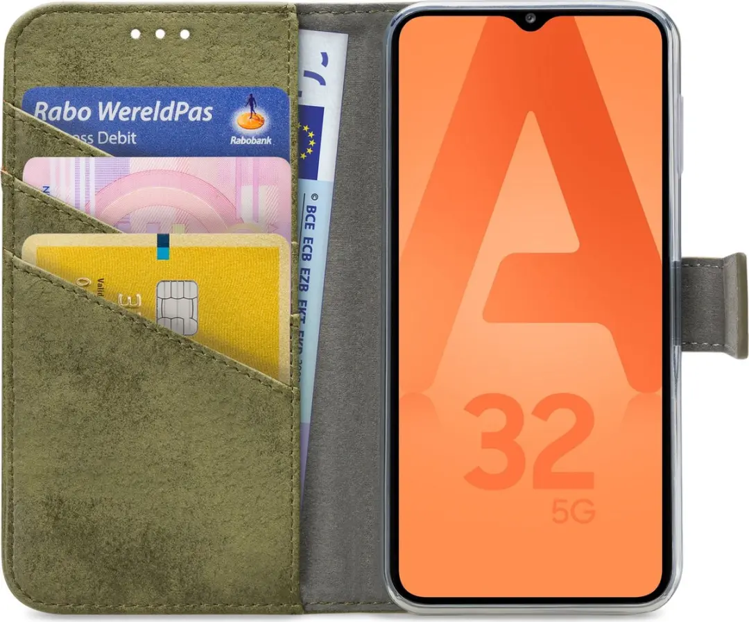 My Style Samsung Galaxy A32 5G Flex Wallet Hoesje - Groen - mpn-8718256945328