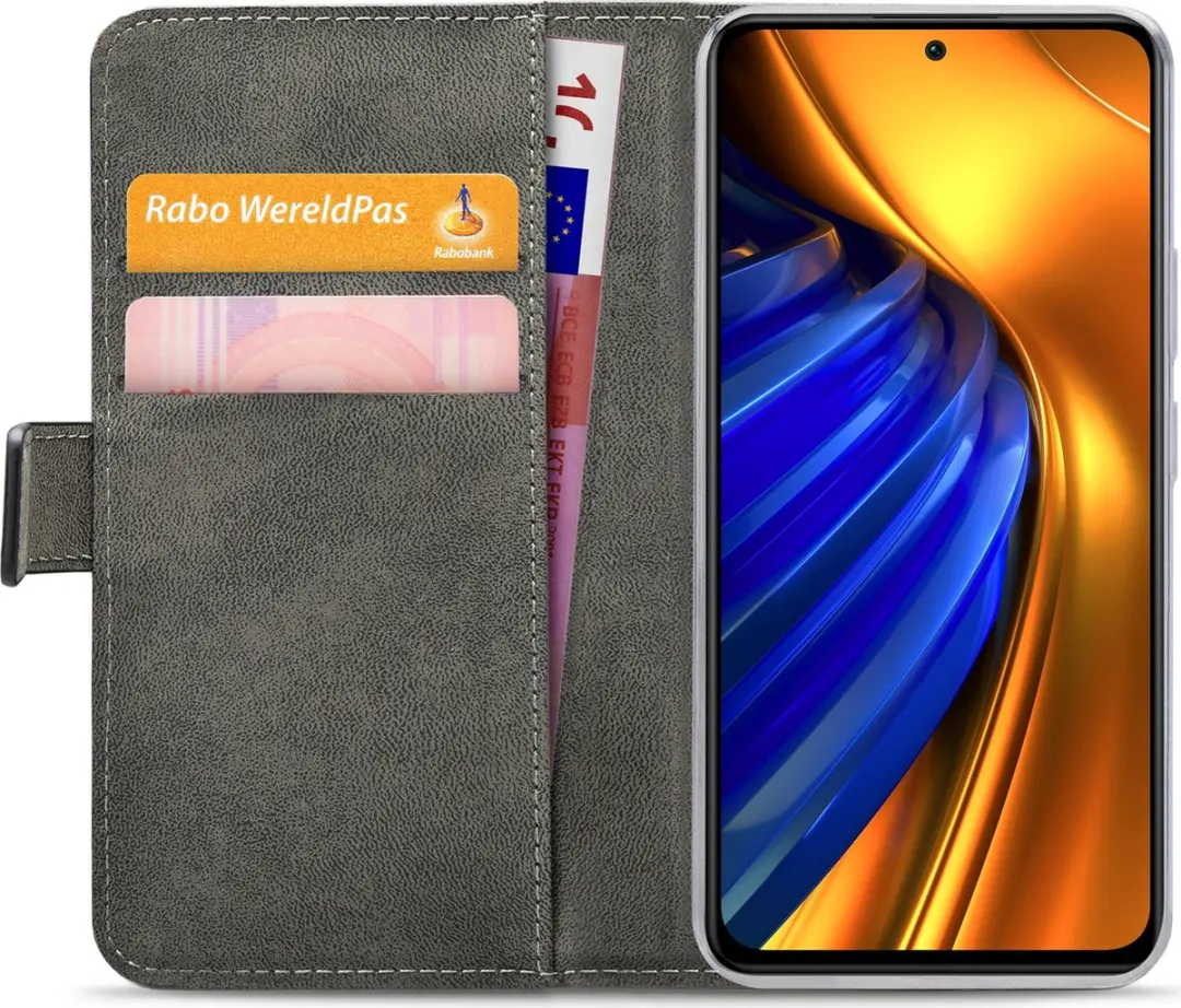 Mobilize Classic Gelly Wallet Bookcase POCO F4 - Pasjeshouder - Zwart - afbeelding 6 van 6