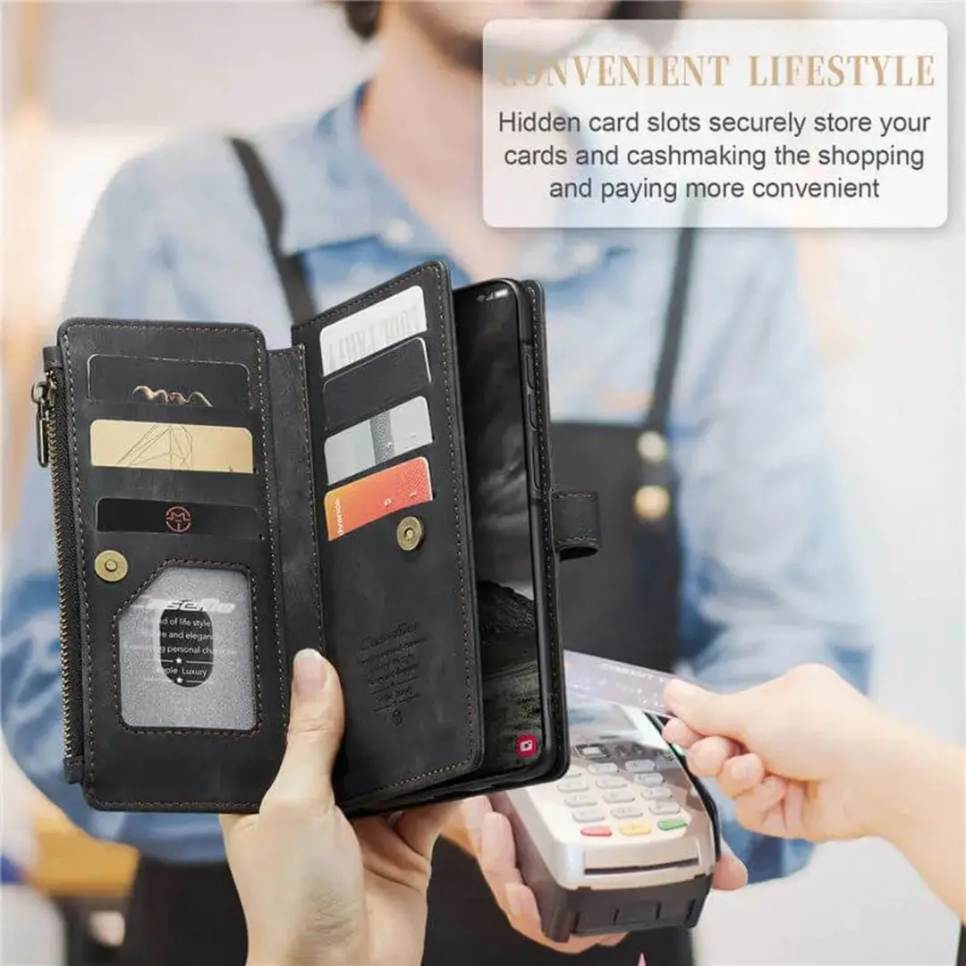 Caseme C30 Hoesje Samsung Galaxy A57 - Wallet Zwart - afbeelding 6 van 6