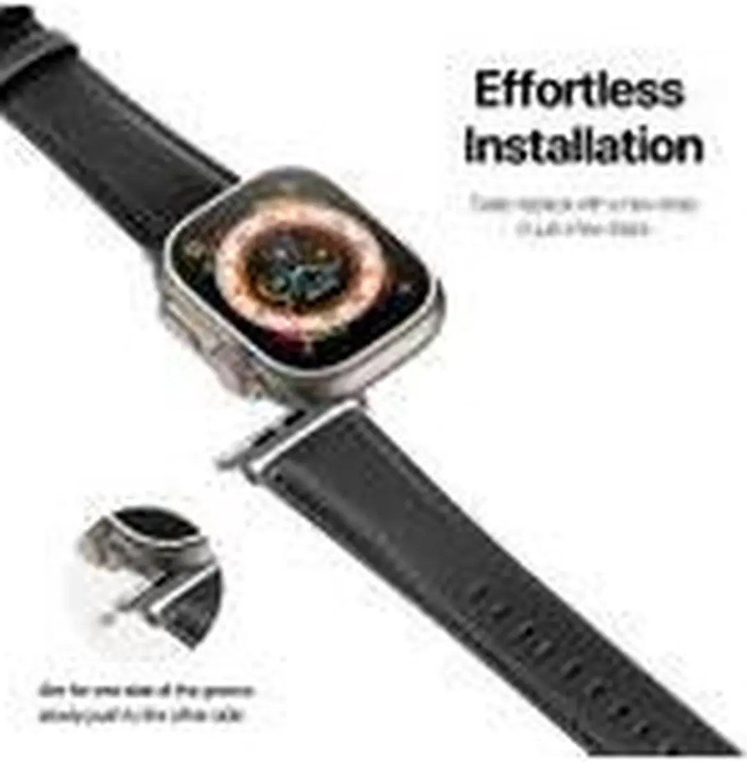 Dux Ducis YS Leren Bandje Apple Watch - Zwart - afbeelding 6 van 6