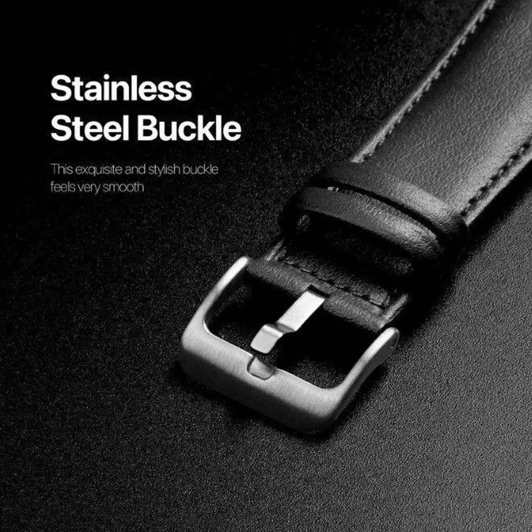 Dux Ducis YS Leren Bandje Apple Watch - Zwart