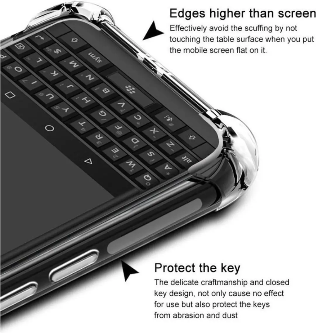 Imak BlackBerry KEY2 TPU Hoesje - Transparant - afbeelding 6 van 6