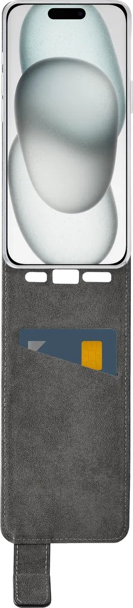Mobilize Classic Gelly Flipcase MOB-CGFCB-IPH15 - iPhone 15 - Zwart - afbeelding 6 van 6
