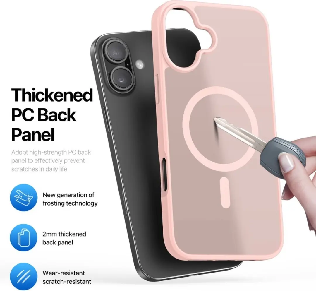 Dux Ducis Yind Serie Telefoonhoesje iPhone 16 - Lichtroze