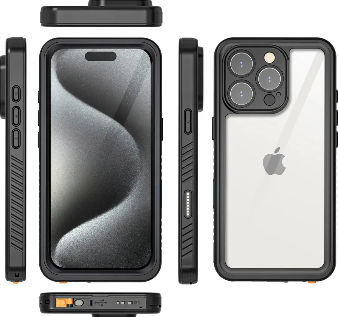 Redpepper Dot Plus Waterproof Backcover iPhone 16 Pro - Zwart