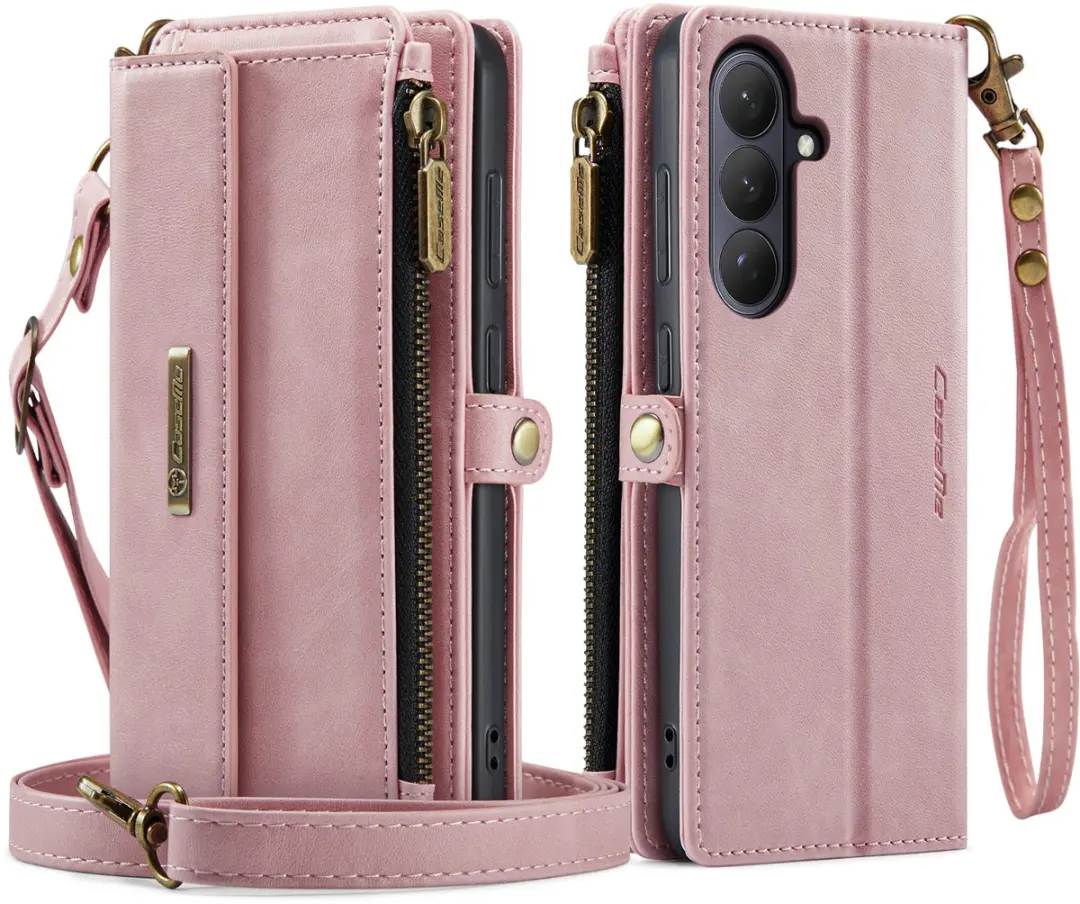 Caseme Samsung Galaxy S26 Hoesje Portemonnee - Lichtroze - 9 Pasjes